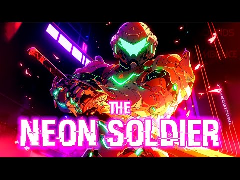 The Neon Soldier: Dark Synth, Cyberpunk Synth, Retrowave, 2hr Synthwave Mix [ Chill, Study, Work ]