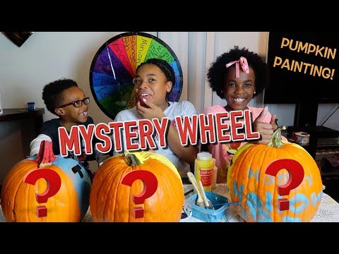 MYSTERY WHEEL  CHALLENGE PUMPKIN PAINTING!!