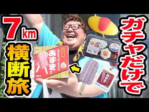 【過酷な散歩】ガチャガチャで取った食べ物だけで7km横断散歩旅したら過酷すぎてとんでもない展開になったwww