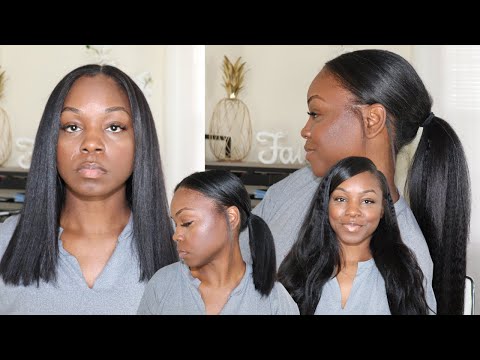 Step By Step Clip In Natural Ponytail Using CURLSQUEEN seamless clips ins | Beginner Friendly