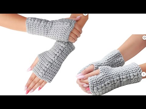 Tığ işi Örgü Eldiven - Parmaksız Eldiven Modelleri & Crochet