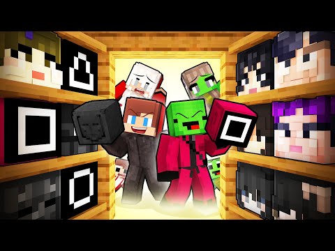 Mikey and JJ BECAME ANYONE in SQUID GAMES to Troll Families in Minecraft (Maizen)