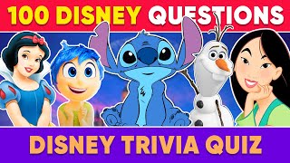 🏰 Disney Trivia Quiz ✨🦄 100 Disney Quiz Questions ✅ How Much Do You Know About DISNEY?