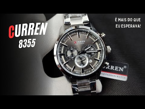 RELÓGIO CURREN - MAIS BONITO DO QUE EU ESPERAVA - MODELO 8355 Curren watch