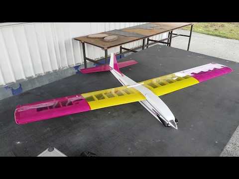 Beach Bum balsa scratch built glider maiden flight