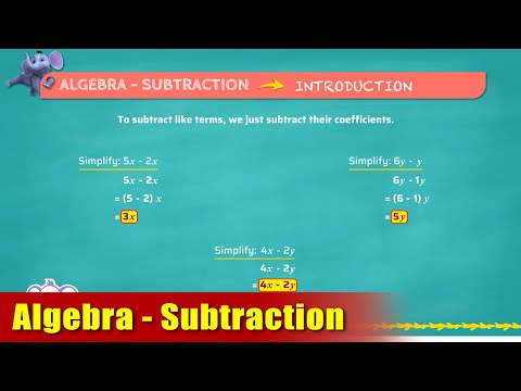 G6 - Module 3 - Introduction - Algebra - Subtraction | Appu Series | Grade 6 Math Learning