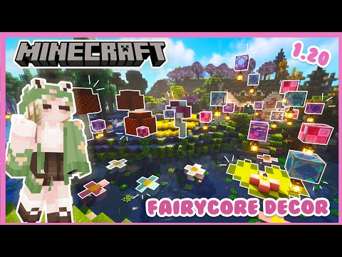 🧚‍♀️ Fairycore Decorating! Lilypads, Mushrooms & Lanterns🌷 EP 5 (Minecraft 1.20 Modded Survival) 🍄