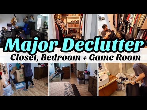 HUGE CLOSET + BEDROOM TRANSFORMATION | DECLUTTER, ORGANIZE & SPEED CLEAN | CLEANING MOTIVATION 2024