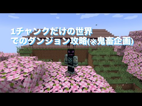 1チャンクだけの世界でのダンジョン攻略【マイクラ】