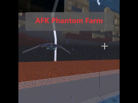 Afk Phantom Farm, Minecraft Bedrock. 6 stacks of membranes per hour. #shorts