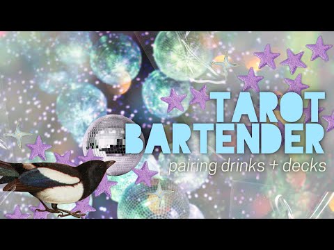 Pairing tarot decks and tasty drinks 🍹 #TarotBartender VR to @SaplingTarot