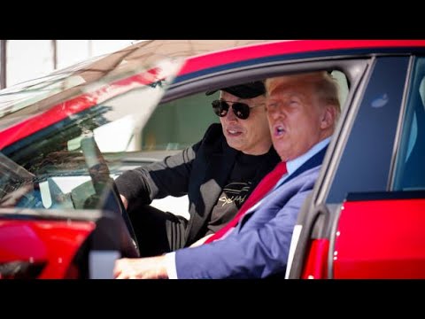 Trump Tries Out a Tesla With Elon Musk