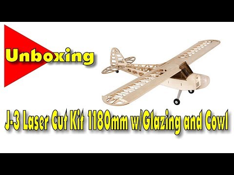 J-3 Laser Cut Kit 1180mm w/Glazing and Cowl from HobbyKing and Banggood