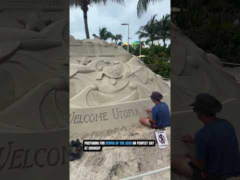 Sand Artist Welcomes Royal Caribbean's #utopiaoftheseas