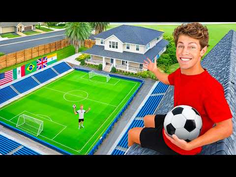 I Built a Soccer Stadium in My House!