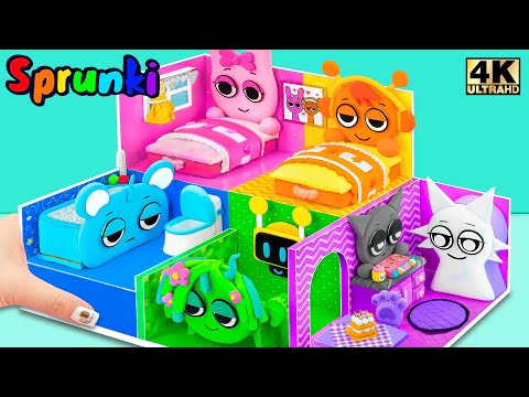 Incredibox Sprunki - Build 5 Color House with Wenda, Gray Room & Pinki, Oren 2 Bedroom for Cardboard