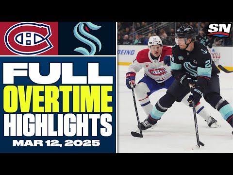 Montreal Canadiens at Seattle Kraken | FULL Overtime Highlights - March 12, 2025