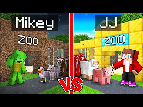 Mikey POOR vs JJ RICH Zoo Battle in Minecraft (Maizen)