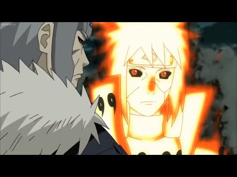 Cooperation between Tobirama Minato Naruto and Sasuke Vs Obito in god mode