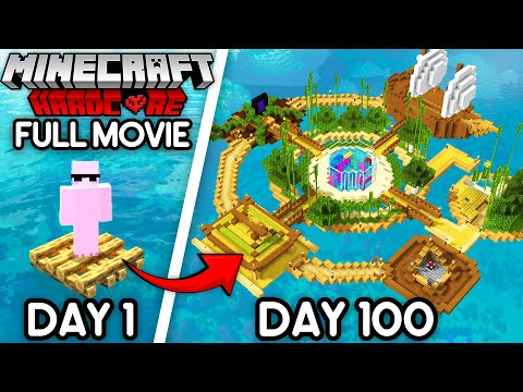 I Survived 100 Days on a Raft in Minecraft Hardcore