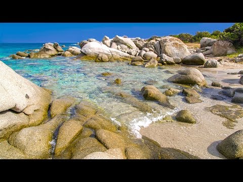 Gentle Waves on a Small White Rock Beach - Relaxing Ocean Sounds