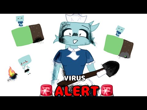 🧹《VIRUS ALERT!》🐚 // dandys world animation meme // BW //#rainymellie