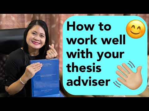 Research: How to work well with your thesis adviser