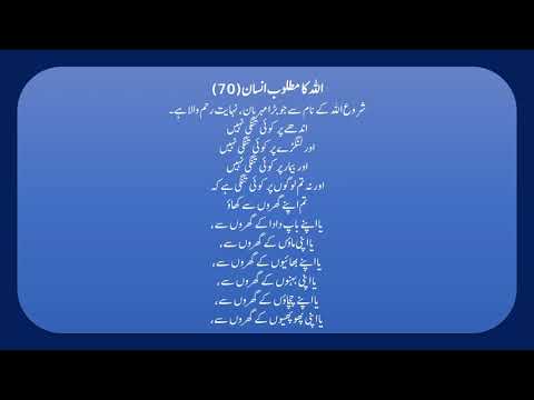 ALLAH KA MATLOOB INSAN 70/90 QURAN SURAH NOOR 61 ONLY URDU TRANSLATION FULL HD