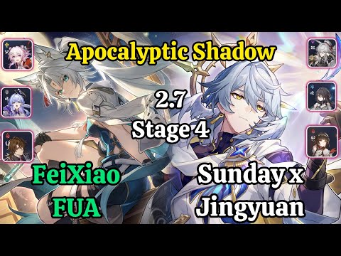 E0S0 FeiXiao FUA & E0S0 Sunday x Jingyuan Apocalyptic Shadow stage 4 Clear / Honkai star rail