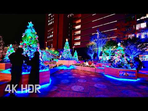 Illuminated Night Walk Beginning at Tokyo Midtown Hibiya | Japan | 4K/HDR