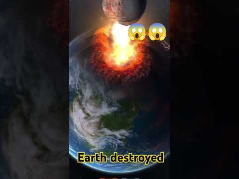 what happens if the moon crashed into earth ?? #shorts #earth #universe #moon #crashed