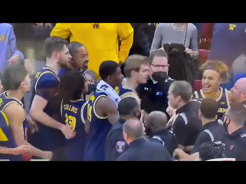 Michigan vs Wisconsin Fight At The End Of The Game