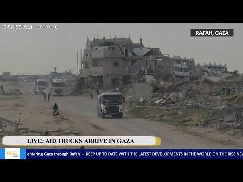 LIVE: View of Gaza Destruction as Aid Trucks Arrive (R$E)