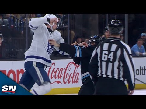 Maple Leafs' Simon Benoit Goes Airborne In Wild Scrap With Michael Kesselring