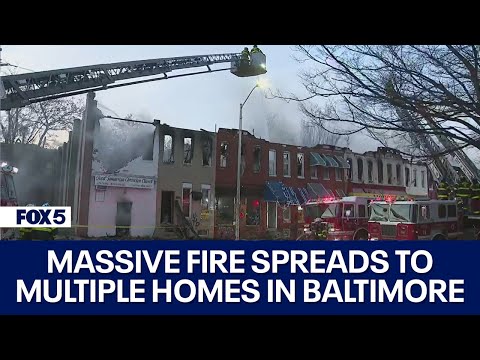 Massive Fire Spreads to Multiple Homes in Baltimore  | FOX 5 DC