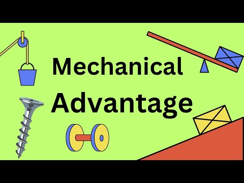 Mechanical Advantage Simple Machines - Lever-Wheel Axle-Inclined Plane-Wedge-Pully-Screw