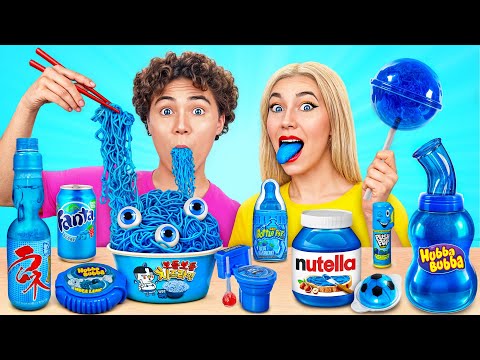 Blue Food Challenge | Funny Food Hacks by Multi DO Challenge