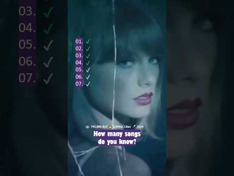 Taylor Swift's 2014 Songs: How Many Do You Know? #shorts #taylorswift