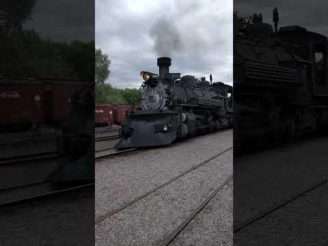 Cumbres & Toltec 489 Pulling into Chama after turn around 7-22-17