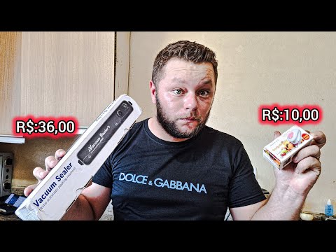 TESTEI A SELADORA A VÁCUO DA SHOPEE E QUASE BOTEI FOGO EM TUDO !