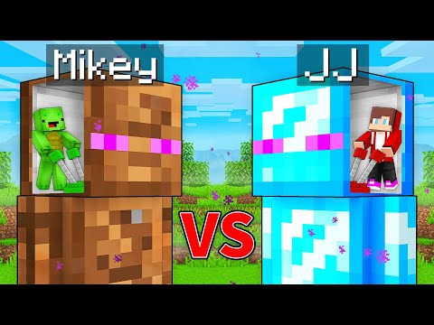 JJ's RICH Enderman vs Mikey's POOR Enderman Survive Battle in Minecraft - Maizen