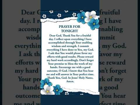 Prayer For Tonight ✝️🙏 Powerful Prayer 💟 #jesuslovesyou #prayer #jesus #shorts