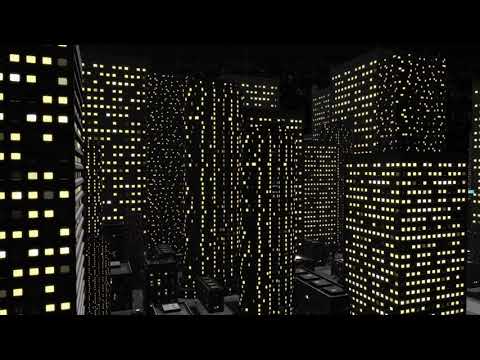 Night City block of apartments Animation Motion Graphic Video Free