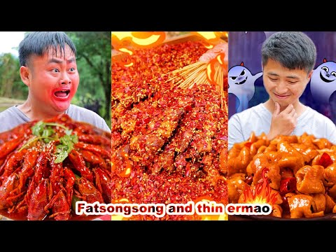 Ermao fell for it! Songsong protected his Chilli Fish Head👍🏻| songsong and ermao | mukbang