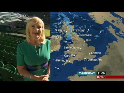 Carol Kirkwood Centre Court  BBC Breakfast Weather 2017 07 13