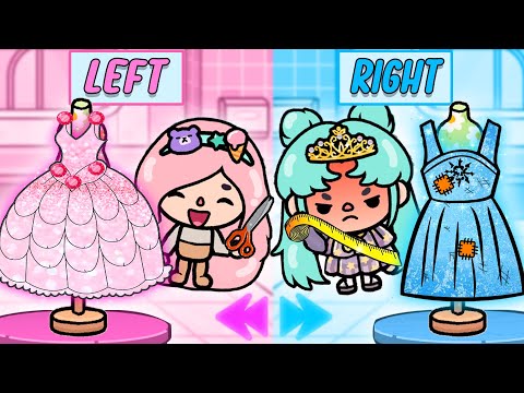 Rich and Poor Girl In Left and Right Challenge #2 | Toca Life Story |Toca Boca