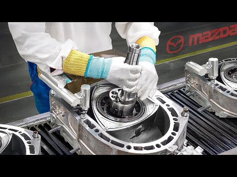 How Japan Builds Advanced Rotary Engine Inside Massive Factory - Production Line