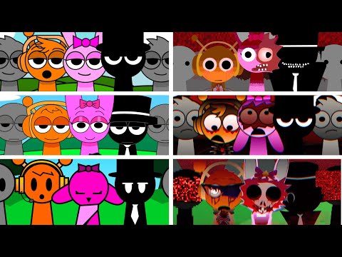 Incredibox - Sprunki but MIX PINKI and OREN and BLACK in ALL Different Mods