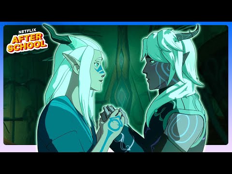 Runaan and Ethari Reunite 💞 The Dragon Prince | Netflix After School