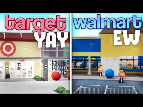 TARGET VS WALMART BLOXBURG BUILD OFF